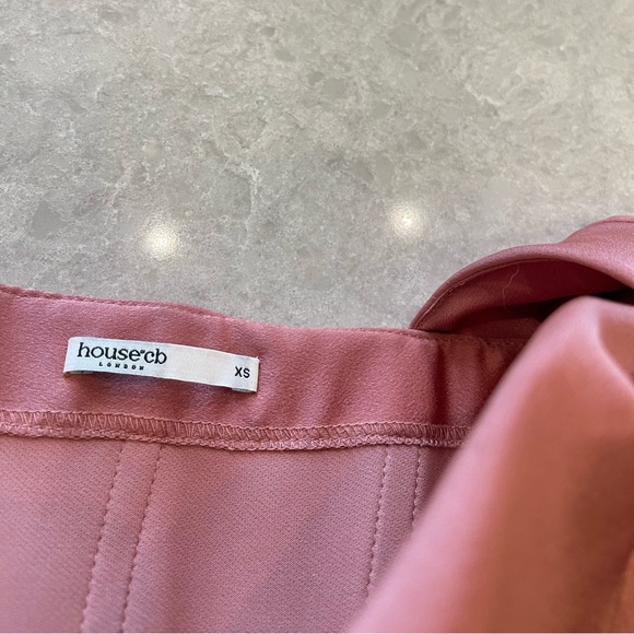 HOUSE OF CB Toira Satin Corset Minidress in Rose Size XS - Picture 13 of 15